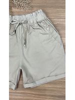 Short Sarja Cenoura Sininho Bege Médio
