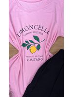 Blusa Tee Shirt Estampa Limão Rosa