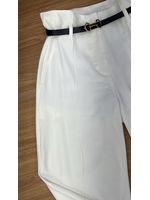 Calça Wide Leg Alfaiataria Off White