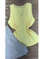Blusa Canelada Regata Amarela