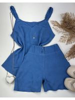Conjunto Alça Trançada Azul Jeans