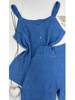 Conjunto Alça Trançada Azul Jeans
