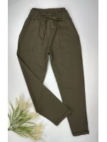 Calça Jogger Linho Verde Militar