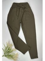 Calça Jogger Linho Verde Militar