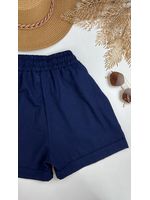 Short Boxer Linho Azul Marinho 