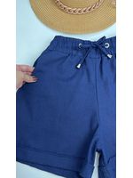 Short Boxer Linho Azul Marinho 
