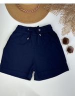 Short Boxer Linho Azul Marinho 