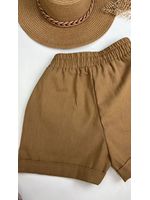 Short Boxer Linho Bege 