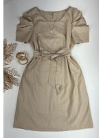Vestido Curto Linho Bege