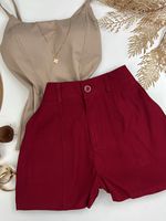 Short Alfaiataria Marrante Cereja