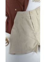Short Alfaiataria Marrante Bege Claro