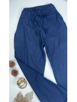 Calça Jogger Linho Azul Marinho