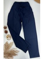Calça Jogger Linho Azul Marinho