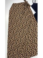 Saia Transpassada Estampa Animal Print Onça