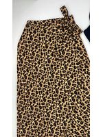 Saia Transpassada Estampa Animal Print Onça