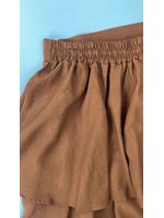 Saia Midi Camadas Caramelo