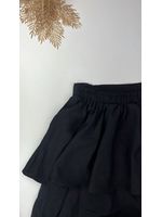 Saia Midi Camadas Preta