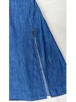 Vestido Longo Jeans com Fenda