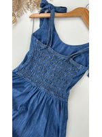 Vestido Longo Jeans com Fenda