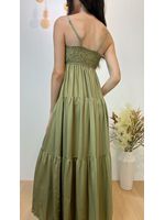 Vestido Midi Sarjado Verde Menta