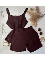 Conjunto Alça Trançada Marrom