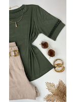 Blusa Manga com Detalhe Guipir Verde