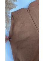 Calça Inspiração Zara Alfaiataria com Cinto Marrom