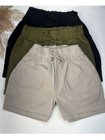 Short Sarja Cenoura Sininho Cinza Sem Botões 