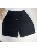 Short Sarja Cenoura Sininho Preto Sem Botões 