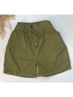 Short Sarja Cenoura Sininho Verde Sem Botões 