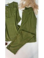 Conjunto Viscolinho com Elastano Verde Militar