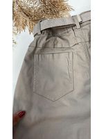 Calça Cenoura Cinza com Cinto de Elástico 