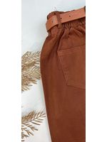 Calça Cenoura Com Cinto Encapado Terra Cota