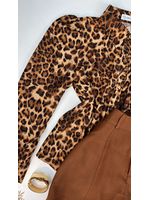 Camisa Animal Print Caramelo 