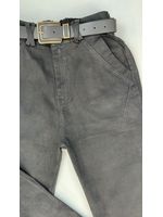 Calça Cenoura MOM Com Cinto Preta