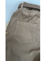 Calça Sarja Flare Com Cinto Trançado Nude 