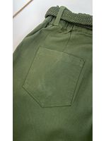 Calça Sarja Flare Com Cinto Verde 
