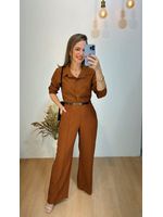 Conjunto Wide Leg Alfaiataria e Camisa 