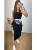 Vestido Mid Linho Preto