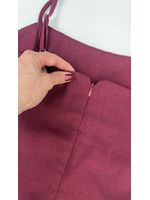 Vestido Mid Linho Cereja