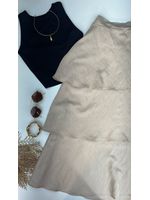 Saia Midi Camadas Bege