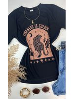 Tshirt Preta Estampada