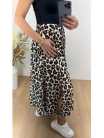 Saia Midi Animal print de Viscolinho