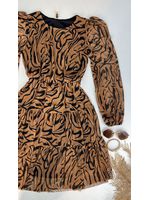 Vestido Tule Animal Print 