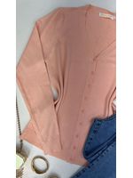Cardigan Tricot Salmão
