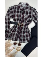 Camisa xadrez fundo preto