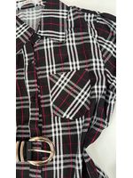Camisa xadrez fundo preto