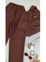 Conjunto Wide Leg Alfaiataria e Colete