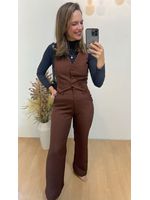 Conjunto Wide Leg Alfaiataria e Colete