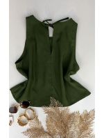 Conjunto Wide Com Cropped Verde Militar